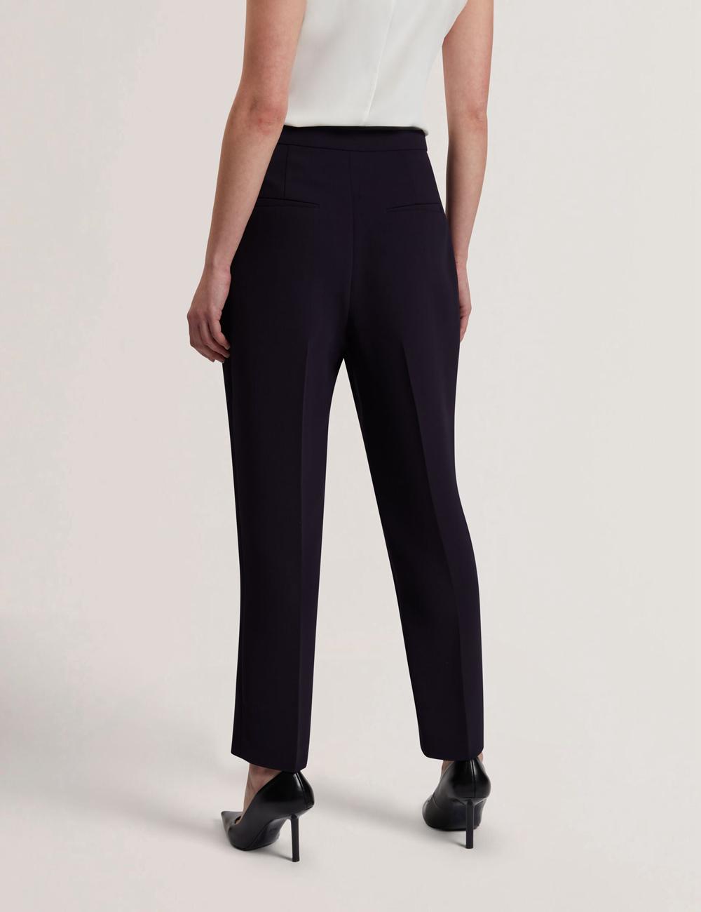 Ted Baker MANABTL - High Waist Tapered Leg Tailored ズボン レディース ネイビー | Japan  YWXV-27413