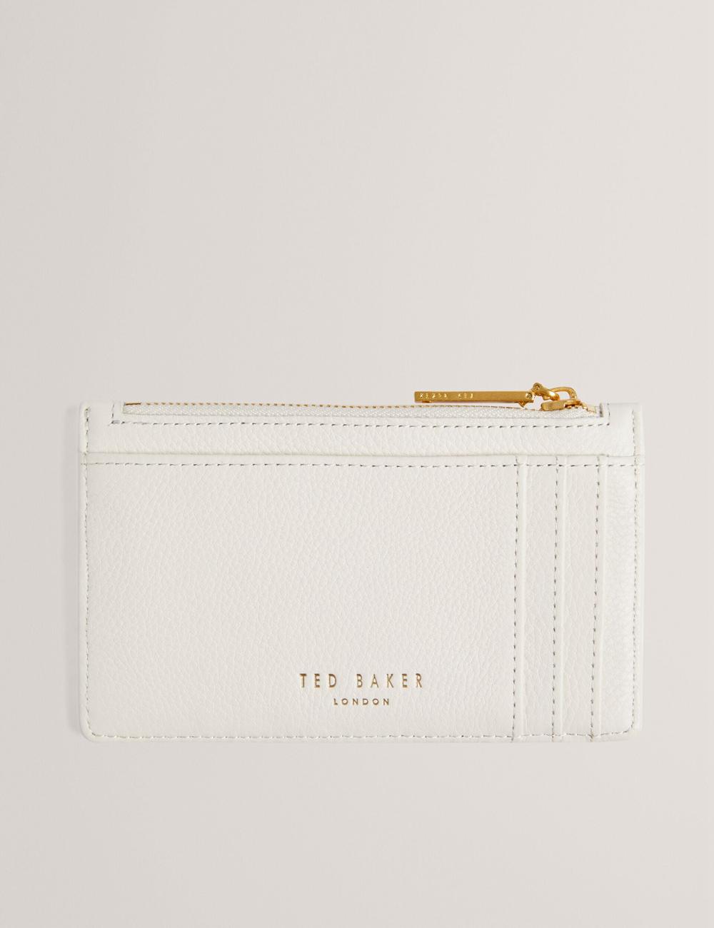 Ted Baker MARLEAH - TB Logo Leather Zip Card Holder 財布 レディース Ecru | Japan  TNJB-94610