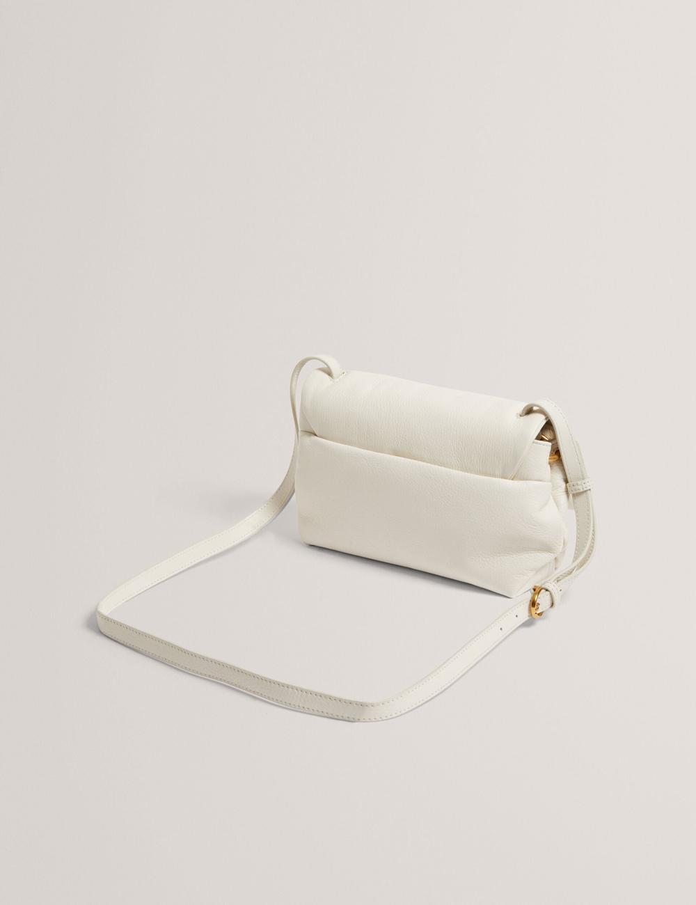 Ted Baker MARRISA - Padded Leather Fold Over クロスボディバッグ レディース Ecru | Japan  MNZG-97423