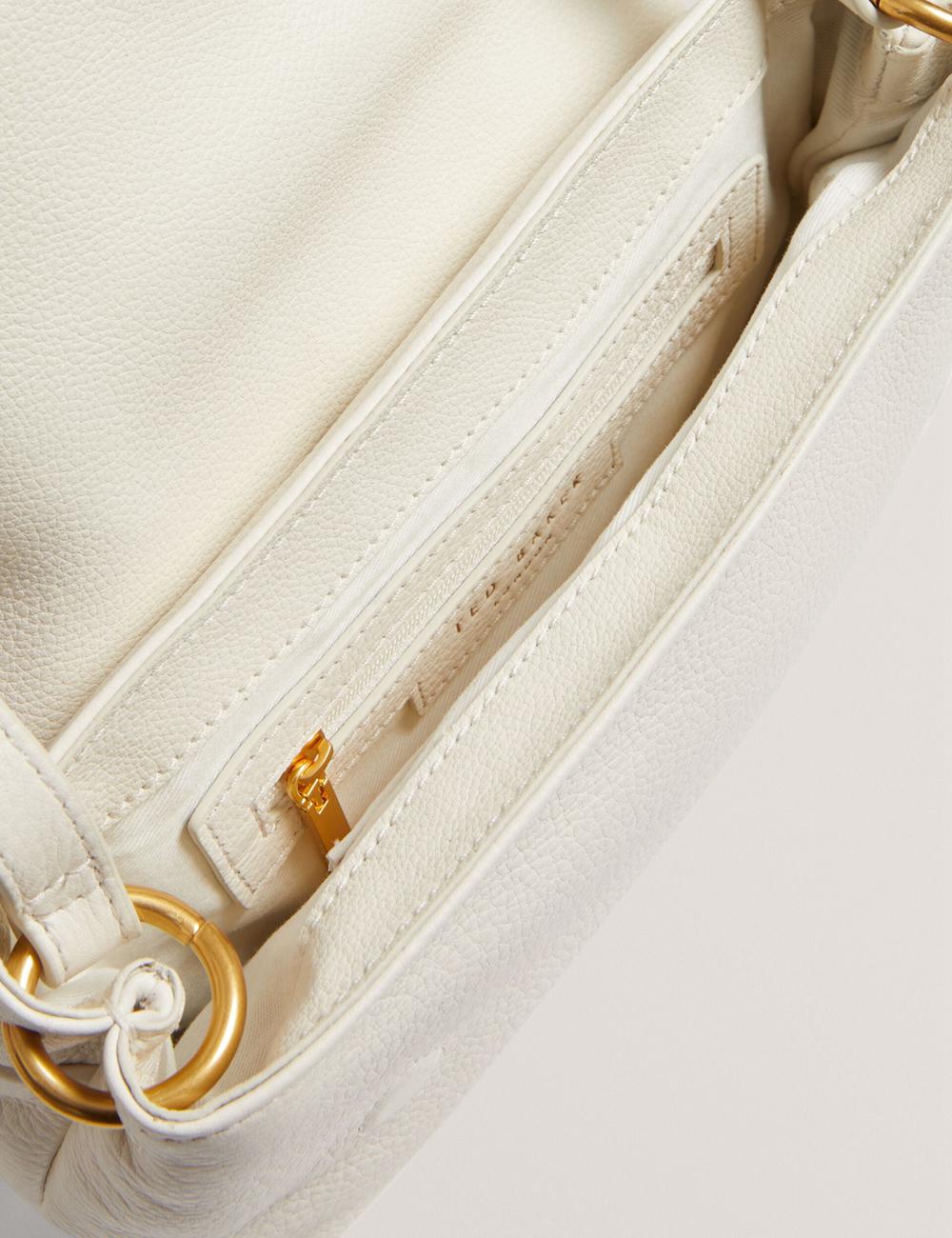 Ted Baker MARRISA - Padded Leather Fold Over クロスボディバッグ レディース Ecru | Japan  MNZG-97423