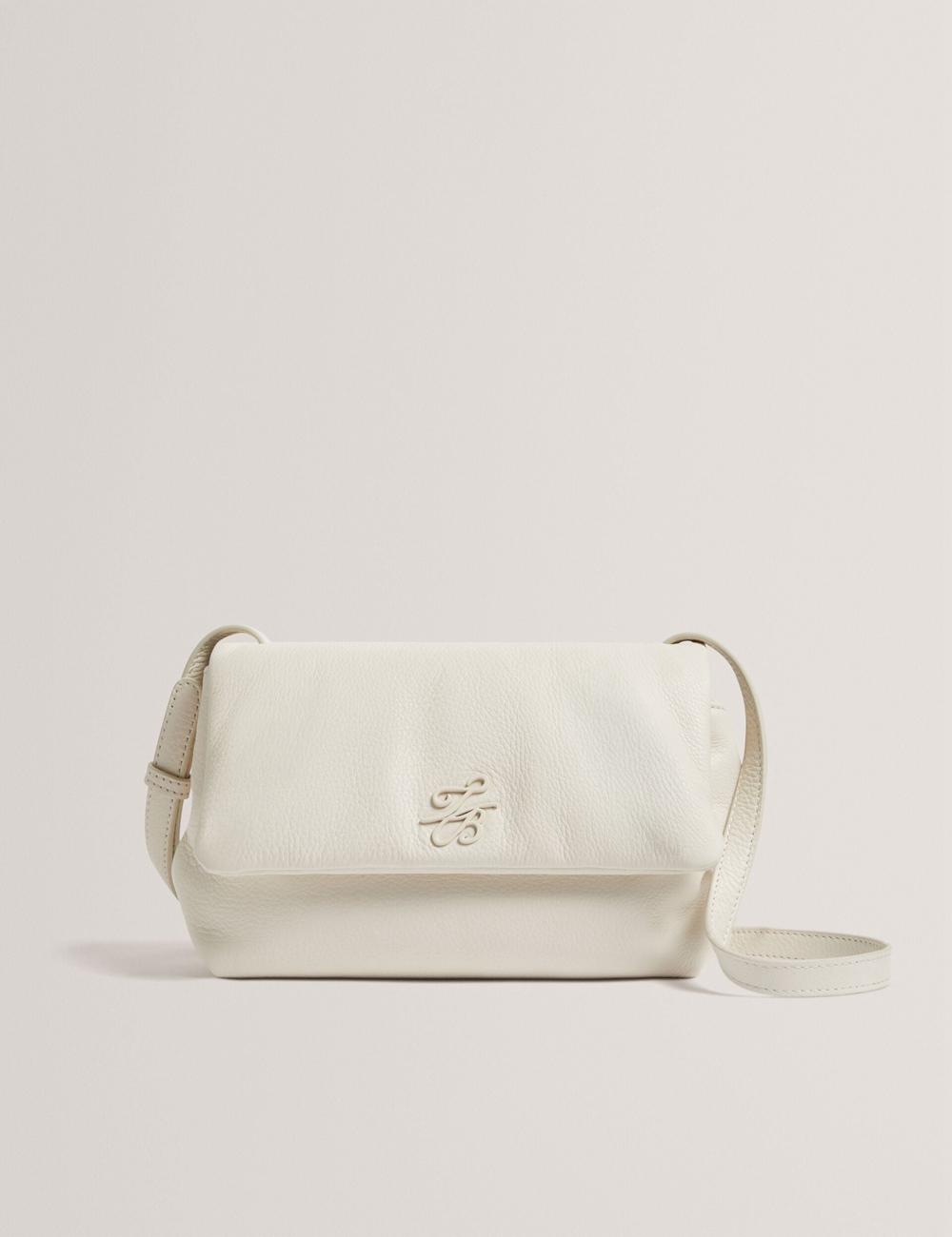Ted Baker MARRISA - Padded Leather Fold Over クロスボディバッグ レディース Ecru | Japan  MNZG-97423