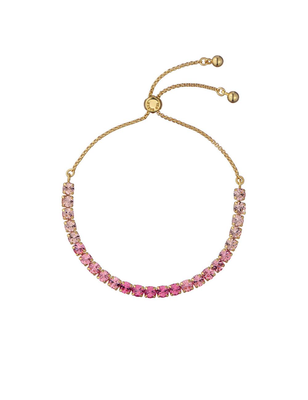 Ted Baker MELRAH - Crystal Adjustable Tennis ブレスレット レディース ピンク | Japan  APBY-23081