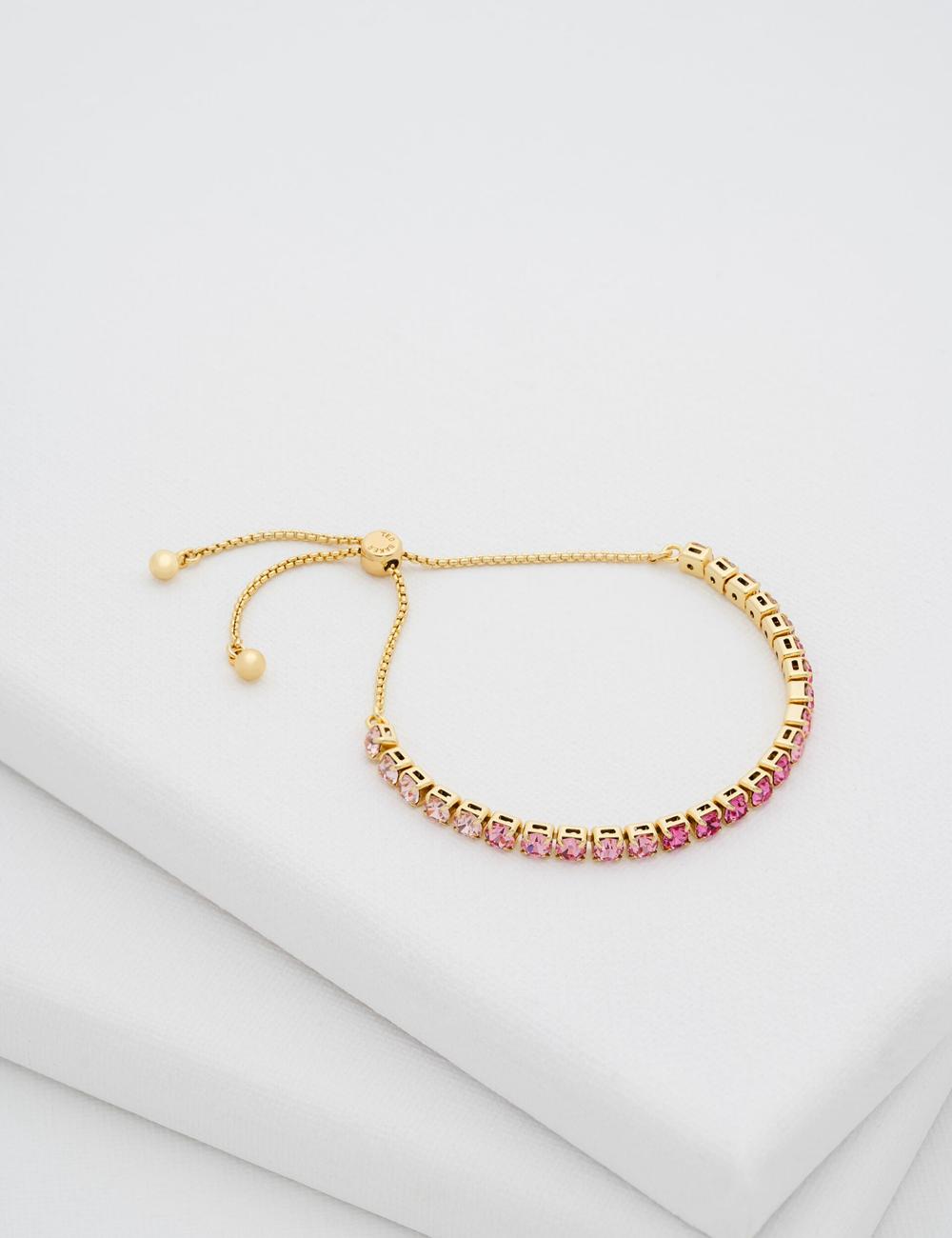 Ted Baker MELRAH - Crystal Adjustable Tennis ブレスレット レディース ピンク | Japan  APBY-23081