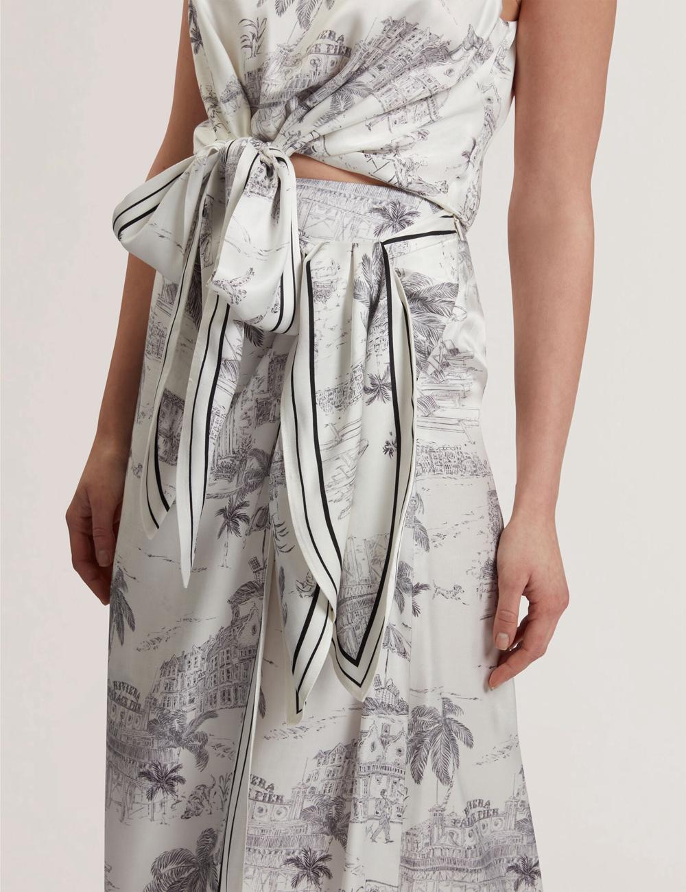Ted Baker MELVA - Printed Detail Wrap スカート レディース Ivory | Japan  MICD-70912