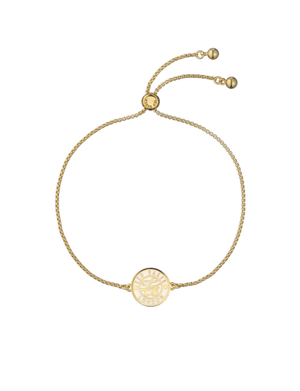 Ted Baker MONELLE - Monogram Logo Coin Adjustable ブレスレット レディース ゴールド | Japan  GKHZ-70564