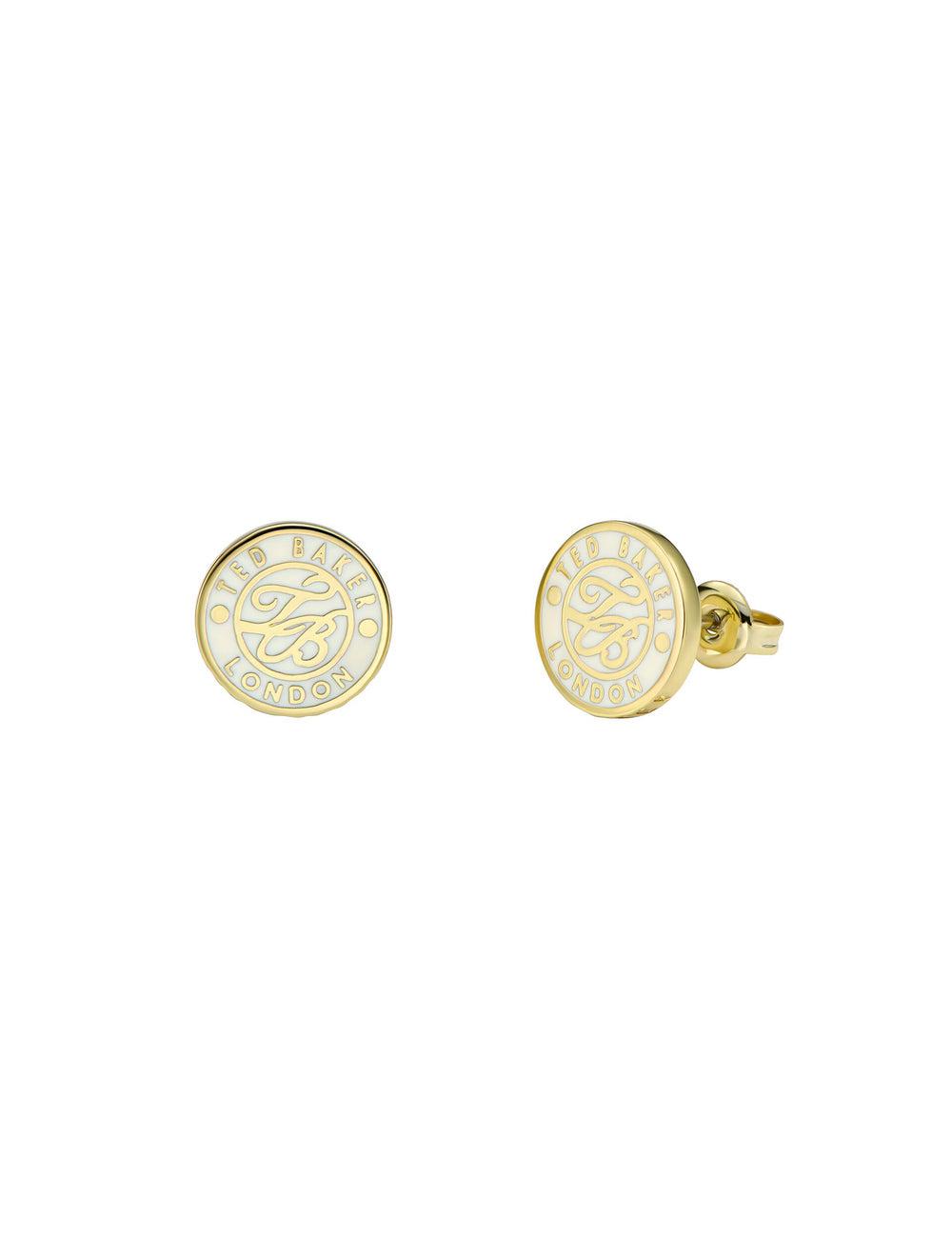Ted Baker MONLIA - Monogram Logo Stud ピアス レディース ゴールド | Japan  QAXV-08593