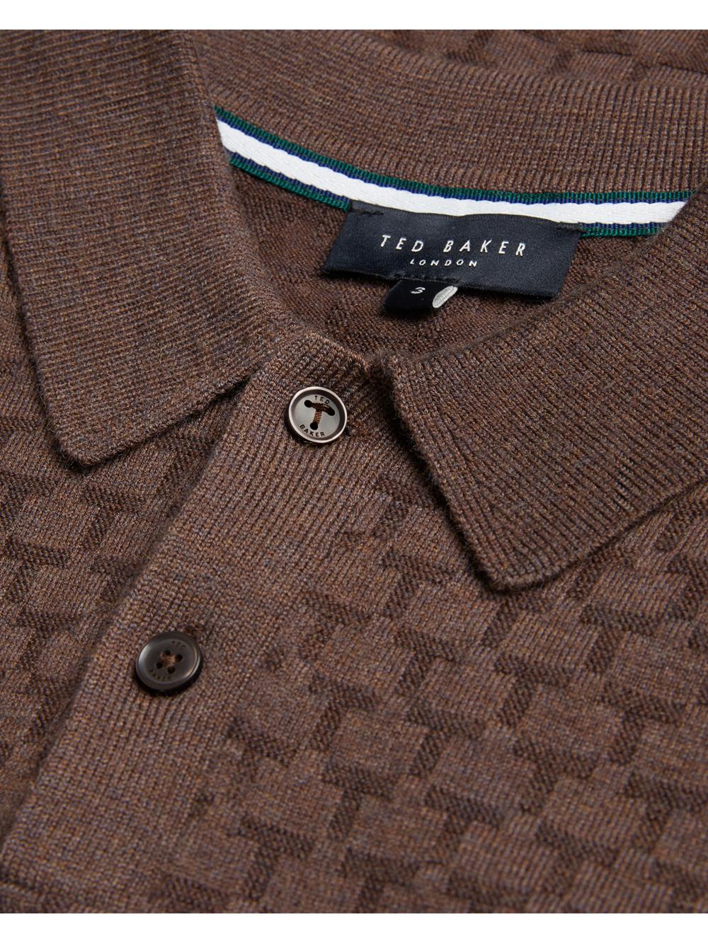 Ted Baker MORAR - Long Sleeve T Stitch Knitted ジャンパー メンズ ブラウン | Japan  MAIU-97058