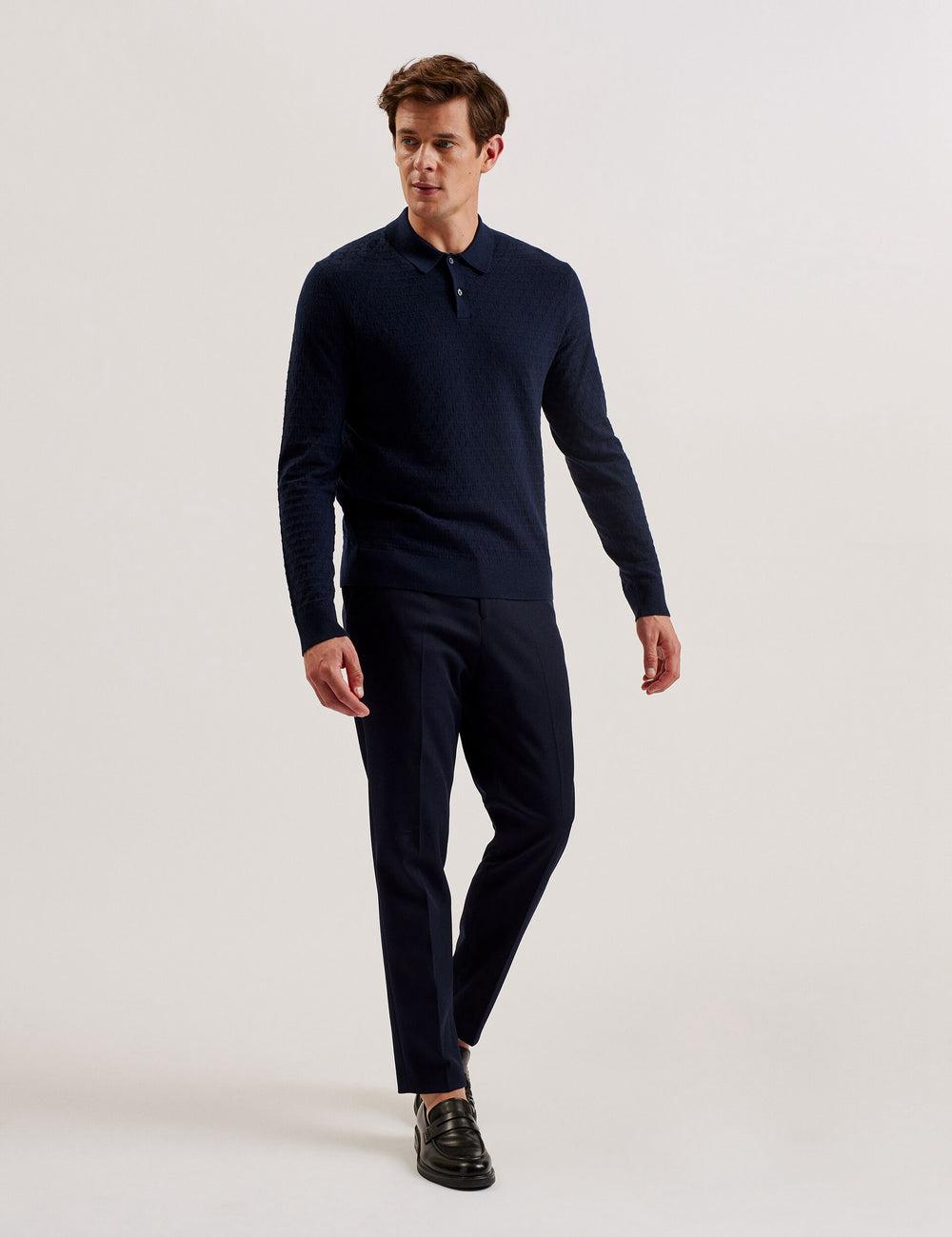 Ted Baker MORAR - T Knit Long Sleeve Top ジャンパー メンズ ネイビー | Japan  HFOK-37409