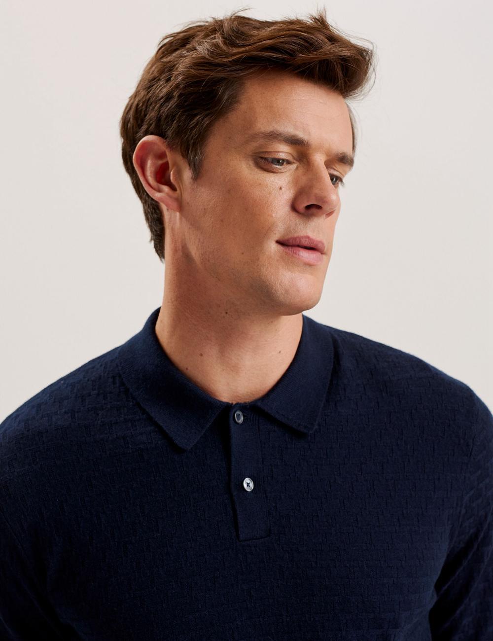 Ted Baker MORAR - T Knit Long Sleeve Top ジャンパー メンズ ネイビー | Japan  HFOK-37409