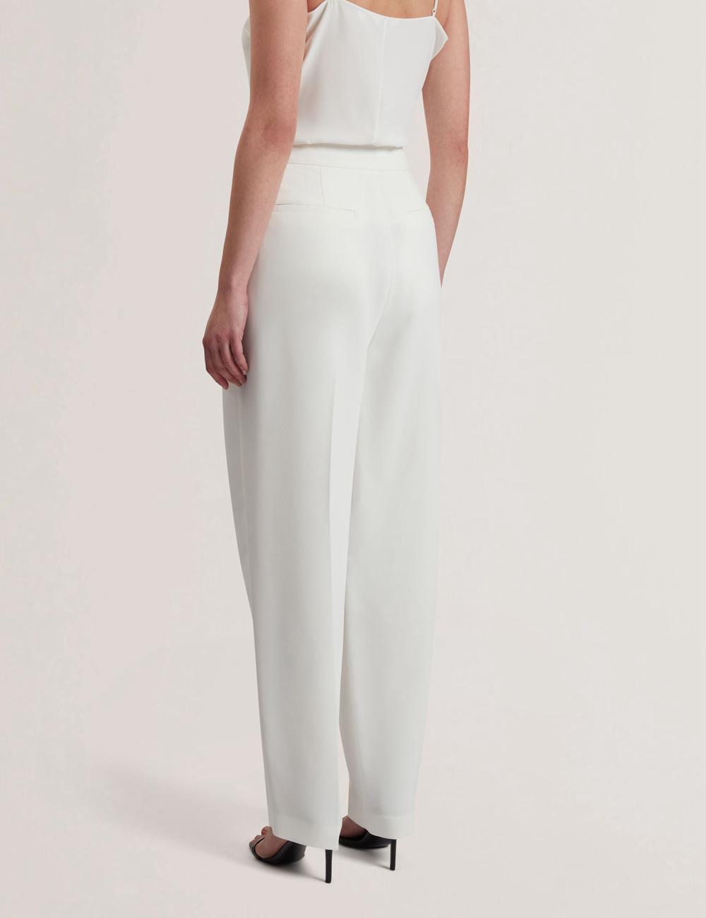 Ted Baker MORRIAT - Barrel Leg Woven Tailored ズボン レディース Ivory | Japan  CGZS-80739