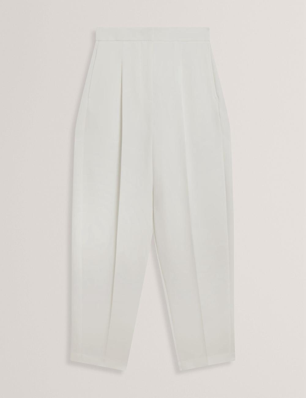 Ted Baker MORRIAT - Barrel Leg Woven Tailored ズボン レディース Ivory | Japan  CGZS-80739