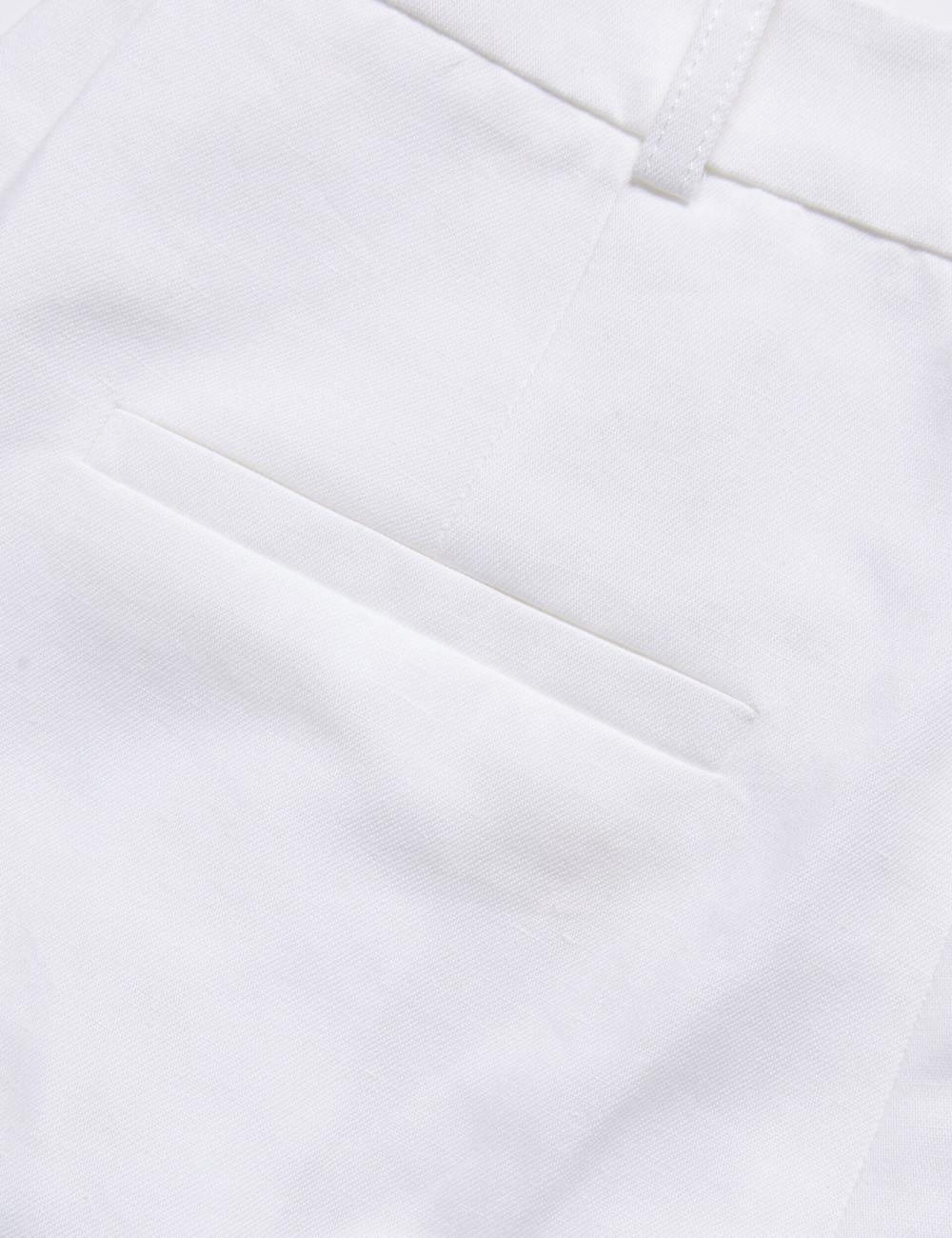 Ted Baker MUSUBT - Linen Cotton High Waisted Tailored ズボン レディース 白 | Japan  OGRB-87109