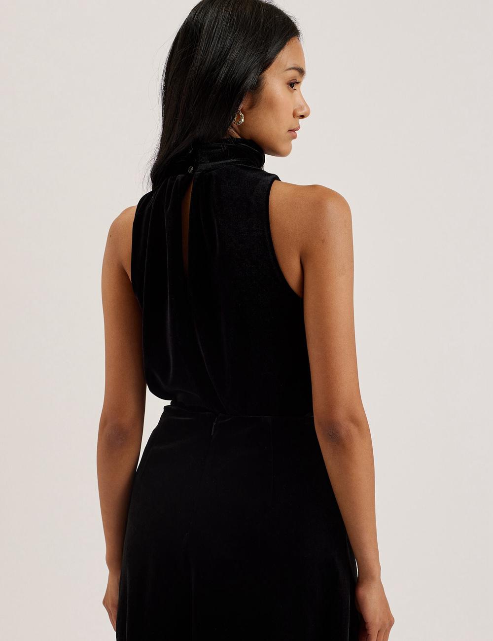 Ted Baker NALIAS - Velvet High Cowl Neck Sleeveless トップス レディース 黒 | Japan  OMAR-16278
