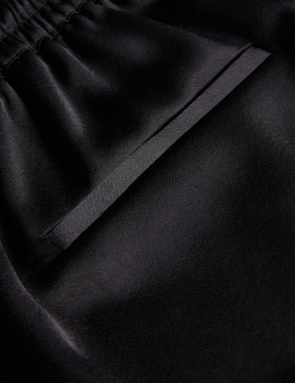 Ted Baker NATORI - Satin Elasticated Waist Tapered ズボン レディース 黒 | Japan  BJOU-69218
