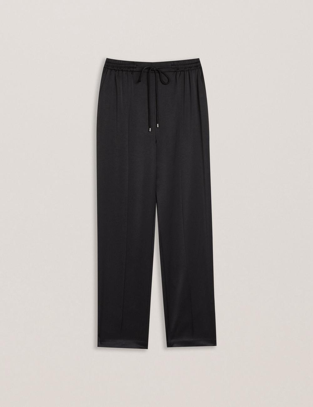 Ted Baker NATORI - Satin Elasticated Waist Tapered ズボン レディース 黒 | Japan  BJOU-69218