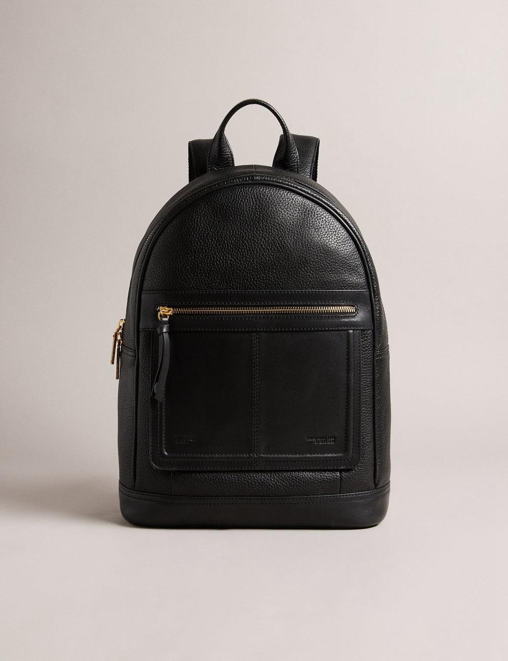 Ted Baker NISHAY - Leather Zip Pocket Laptop リュック レディース 黒 | Japan  VBFR-51849