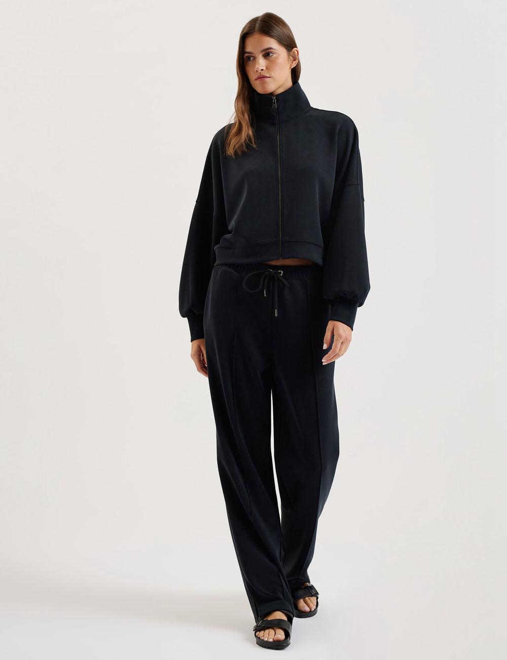 Ted Baker NOWELLL - Straight Leg Joggers With Split Hem ズボン レディース 黒 | Japan  ODZR-21679