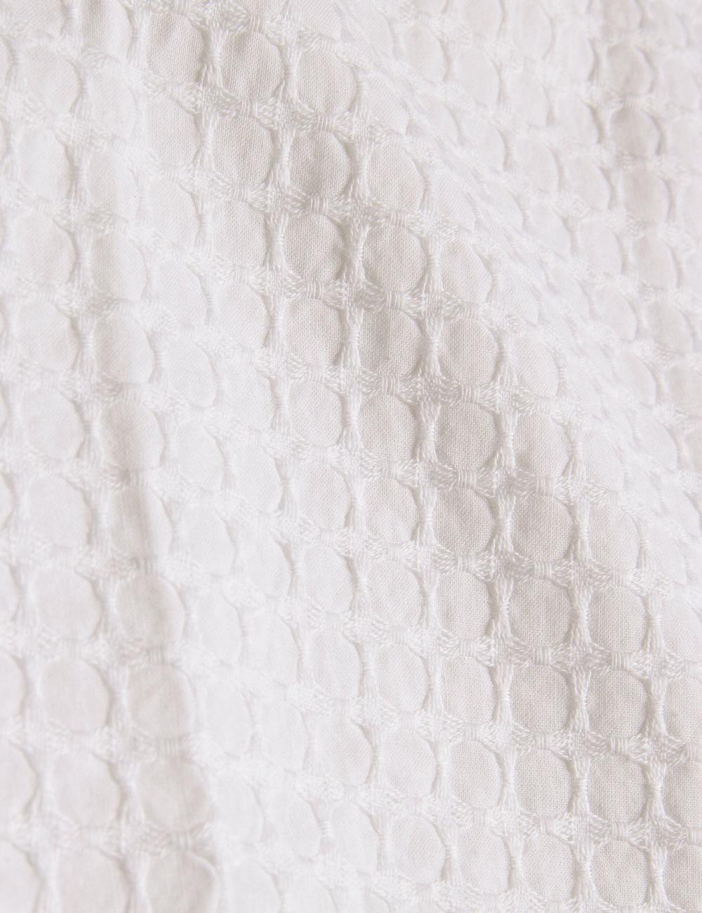 Ted Baker OISE - Textured Grid Cotton Short Sleeve シャツ メンズ 白 | Japan  ZQSG-41208