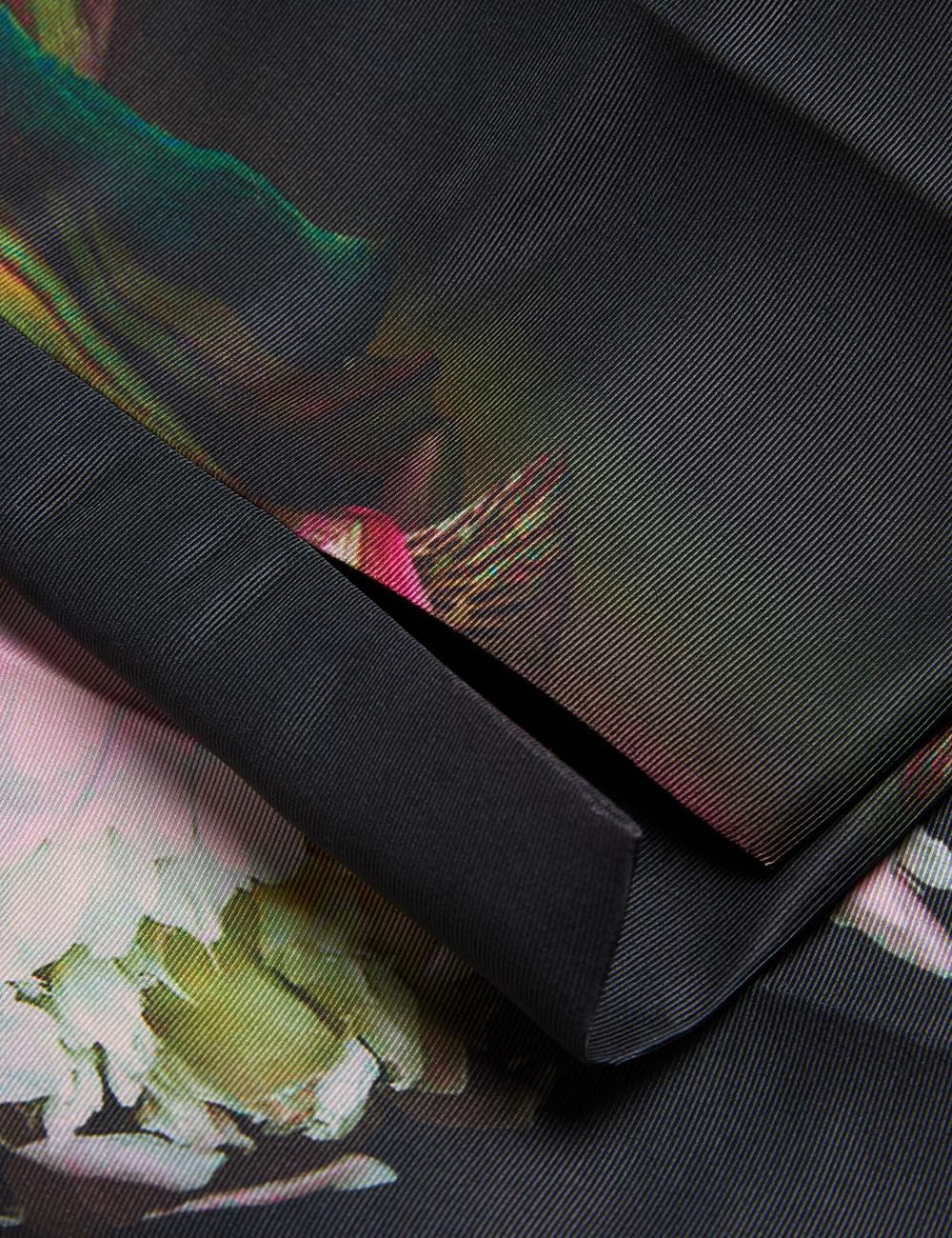 Ted Baker OKUNIT - Tapered Leg Floral Print Tailored ズボン レディース 黒 | Japan  ZMLX-20764