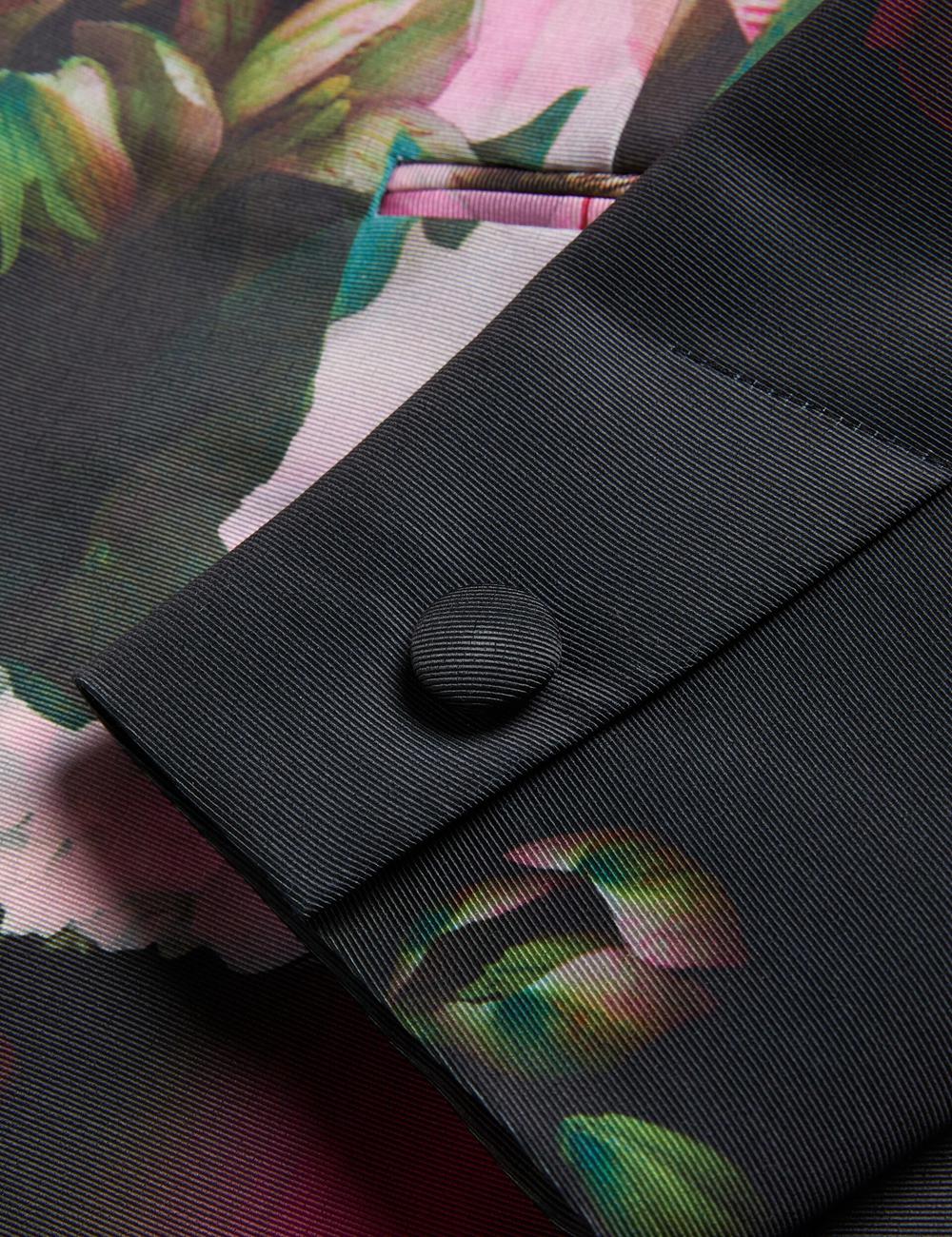 Ted Baker OKUNI - Fitted Floral Print Tailored ブレイザーズ レディース 黒 | Japan  FIWD-21678