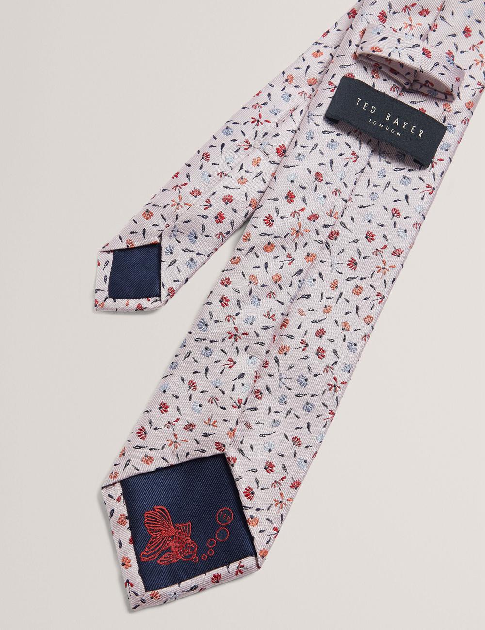 Ted Baker ORSEA - Ditsy Petal Print Woven Silk ネクタイ メンズ ピンク | Japan  KTOM-16025