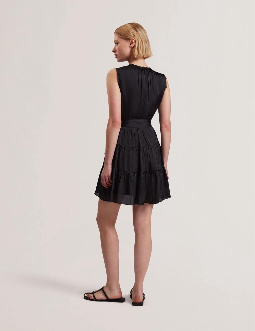 Ted Baker OTIANA - Sleeveless Waistred ミニドレス レディース 黒 | Japan  GJRU-39715