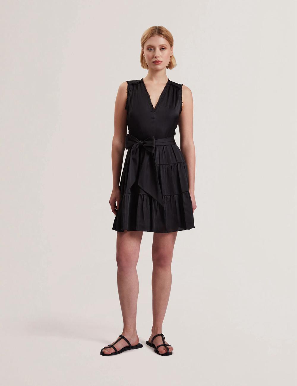 Ted Baker OTIANA - Sleeveless Waistred ミニドレス レディース 黒 | Japan  GJRU-39715