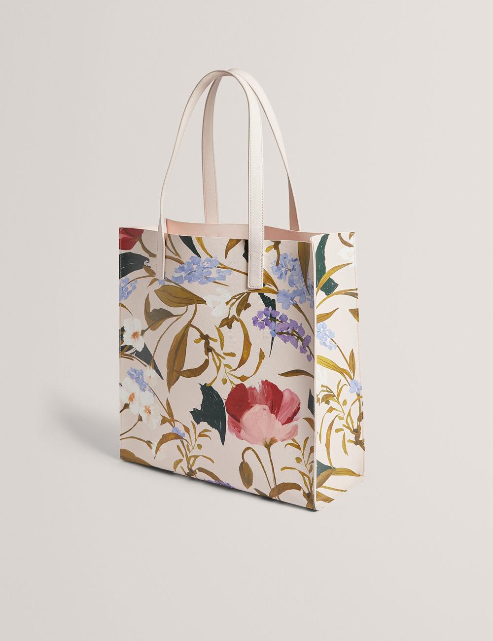 Ted Baker PALAMAA - Floral Print PU Leather Large トートバッグ レディース ピンク | Japan  ZWOE-43718