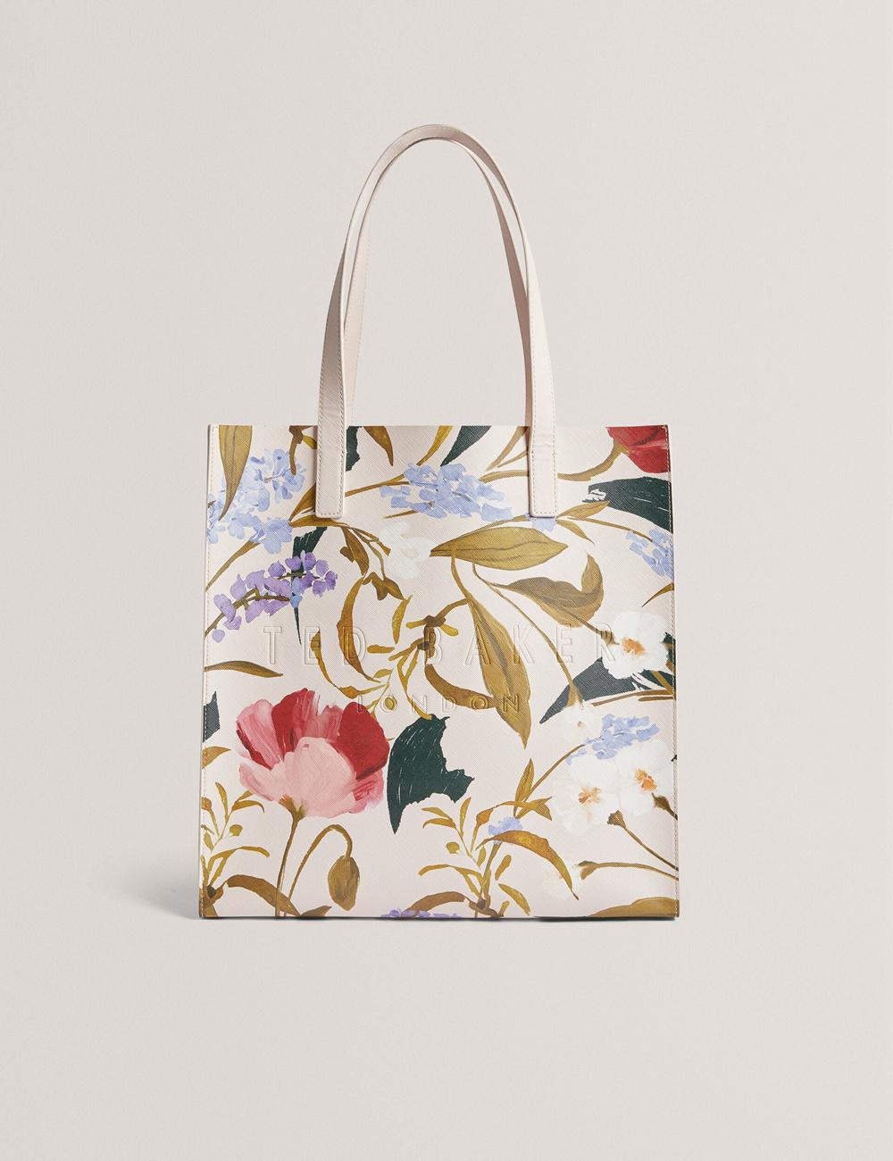 Ted Baker PALAMAA - Floral Print PU Leather Large トートバッグ レディース ピンク | Japan  ZWOE-43718