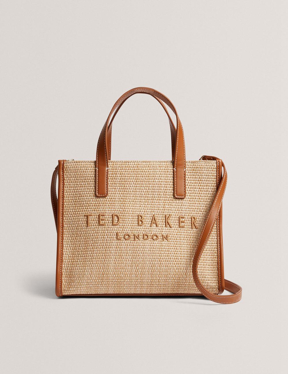 Ted Baker PAOLINA - Faux Raffia PU Trim Small トートバッグ レディース Camel | Japan  DZVN-09356