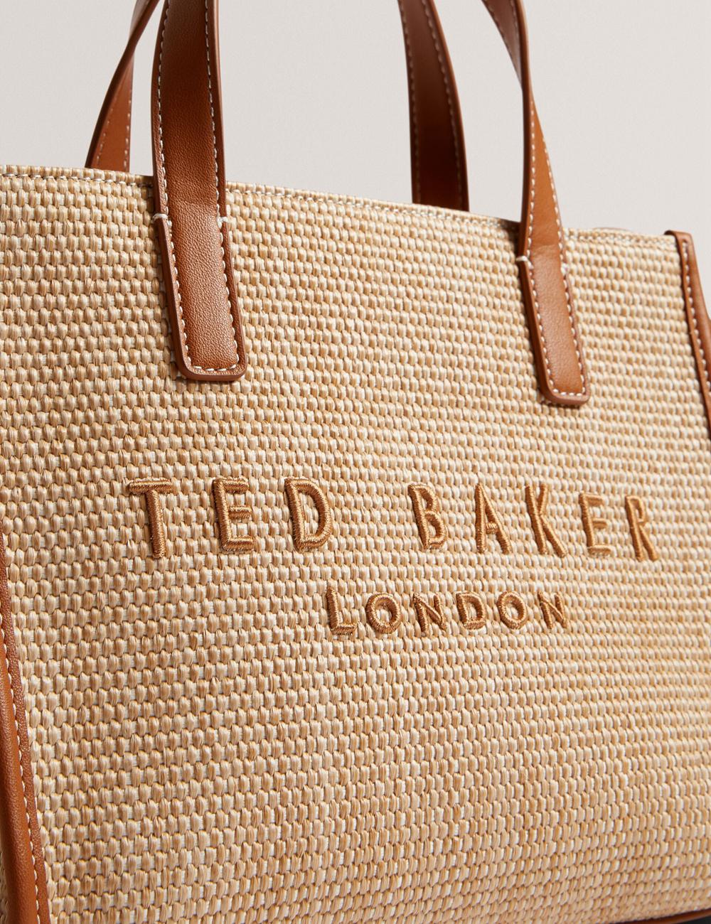 Ted Baker PAOLINA - Faux Raffia PU Trim Small トートバッグ レディース Camel | Japan  DZVN-09356