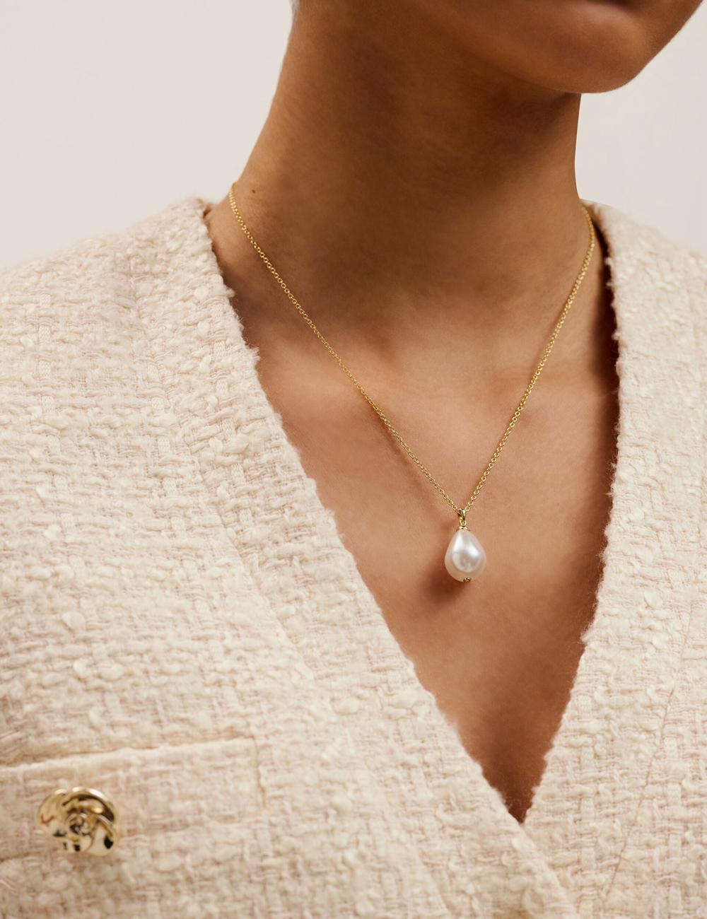 Ted Baker PARMLIA - Pearl Drop Pendant ネックレス レディース ゴールド | Japan  QHTA-65943