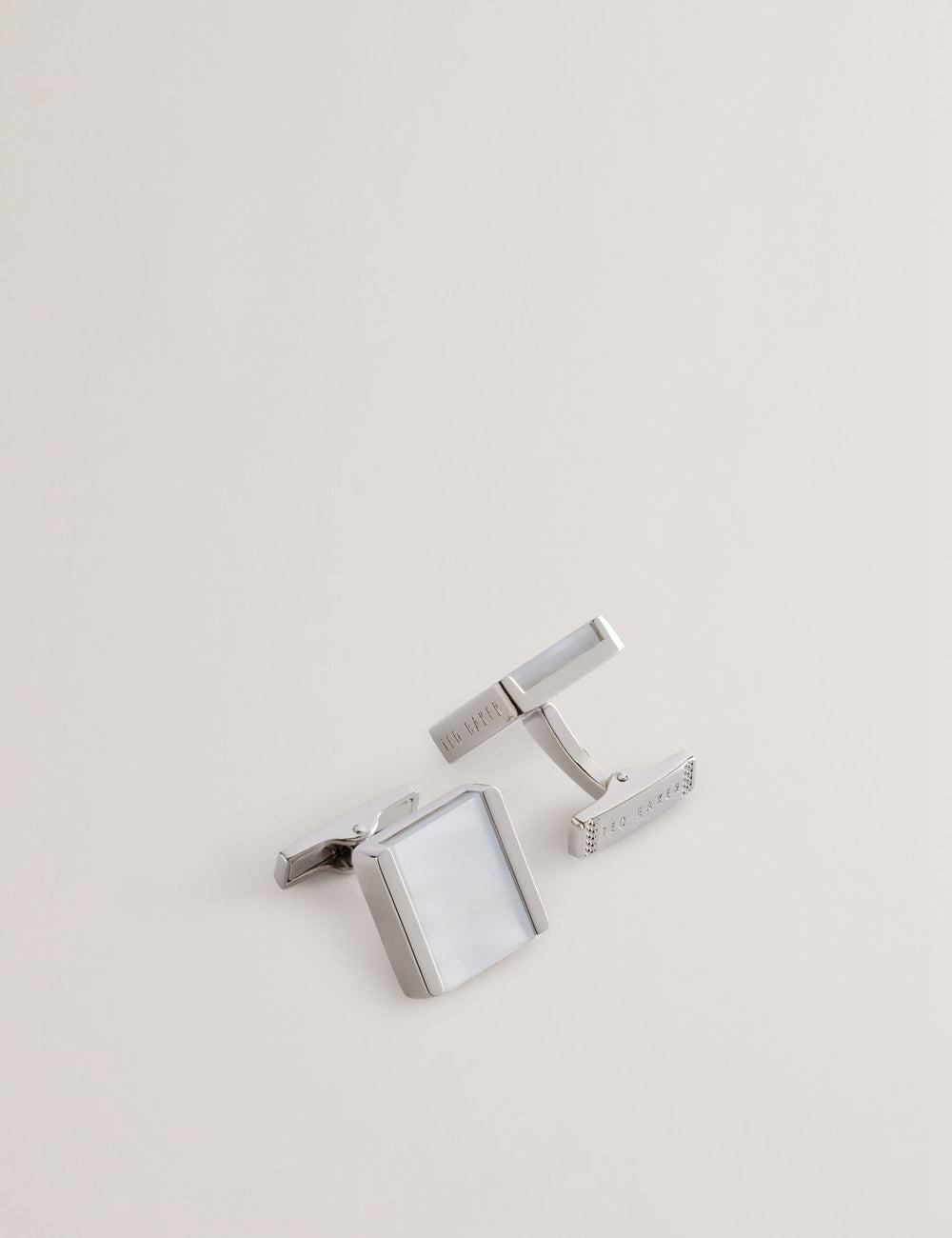 Ted Baker PAYDEN - Pearlescent Stone Square カフスボタン メンズ シルバー | Japan  WBOM-38649