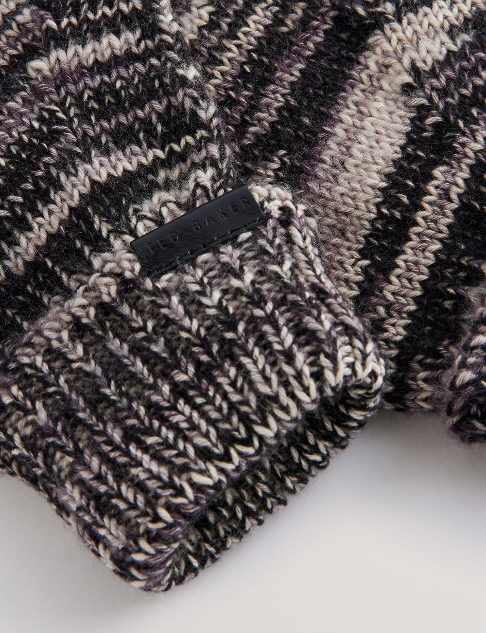 Ted Baker PERCIYS - Marl Knit Ribbed Cuff グローブ メンズ グレー | Japan  LMIW-91640