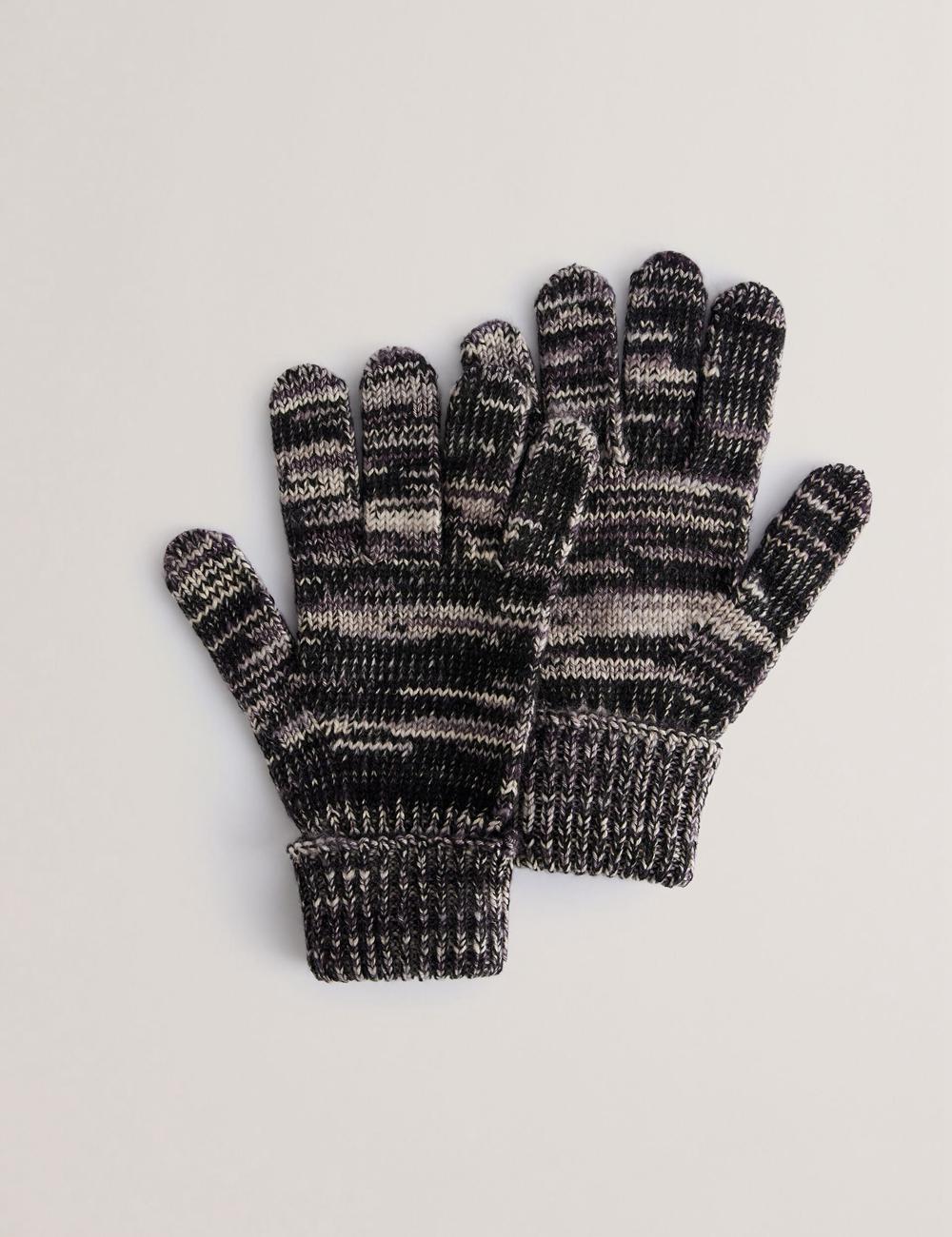 Ted Baker PERCIYS - Marl Knit Ribbed Cuff グローブ メンズ グレー | Japan  LMIW-91640