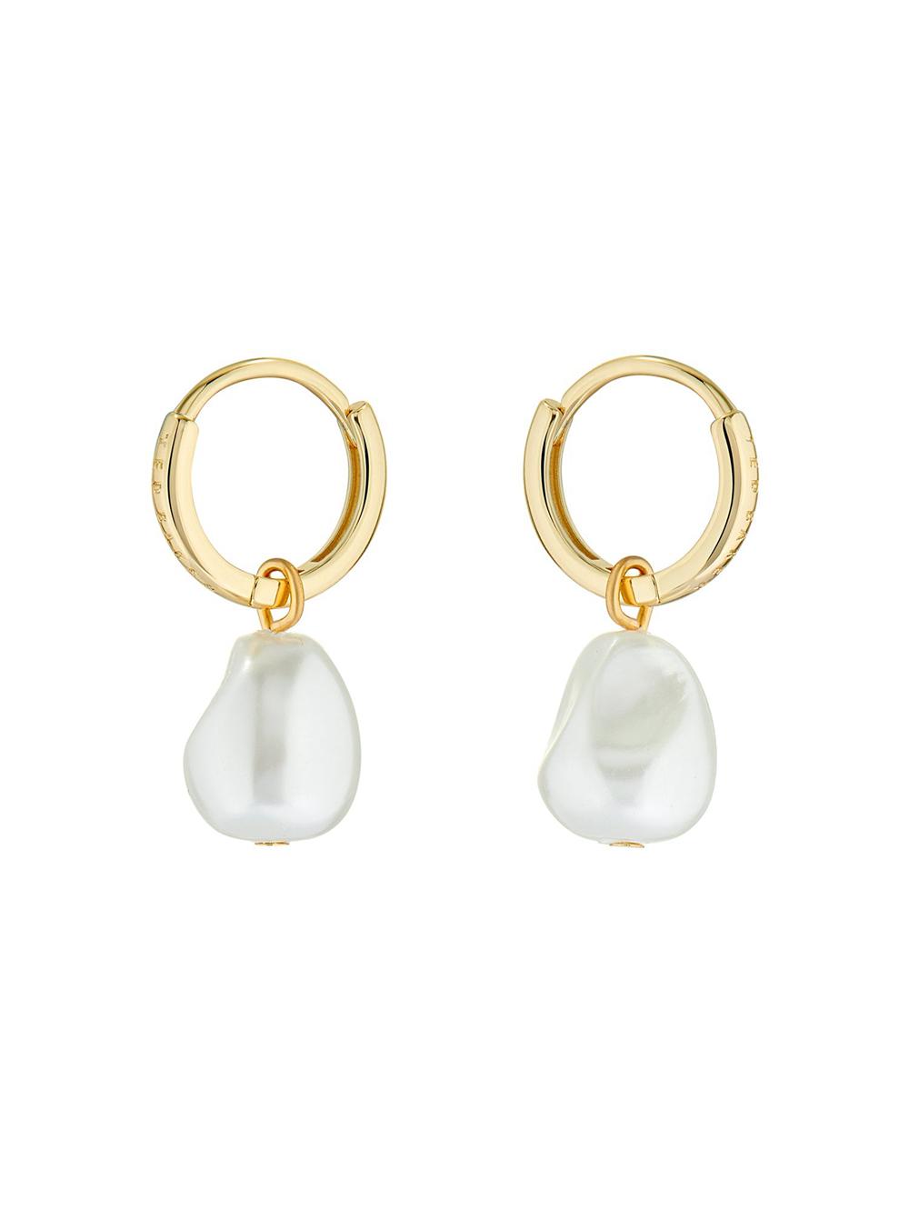 Ted Baker PERIAA - Pearl Drop Pendant Huggie ピアス レディース ゴールド | Japan  MEPQ-75204