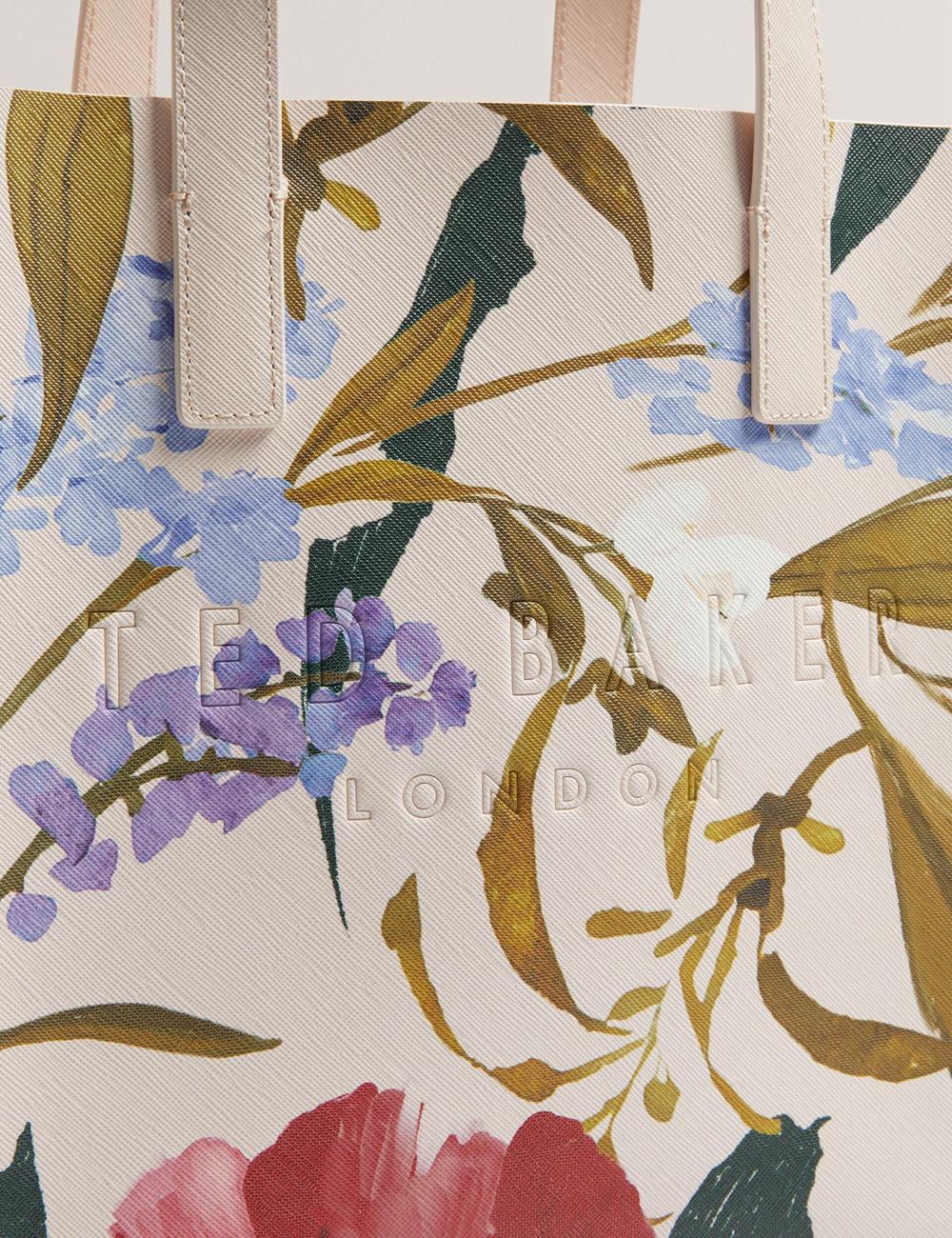 Ted Baker PHYLISA - Floral Print PU Leather Small トートバッグ レディース ピンク | Japan  DKPU-82375