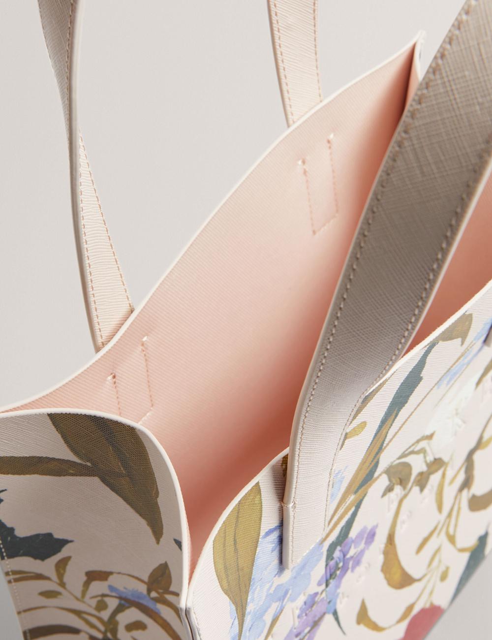 Ted Baker PHYLISA - Floral Print PU Leather Small トートバッグ レディース ピンク | Japan  DKPU-82375