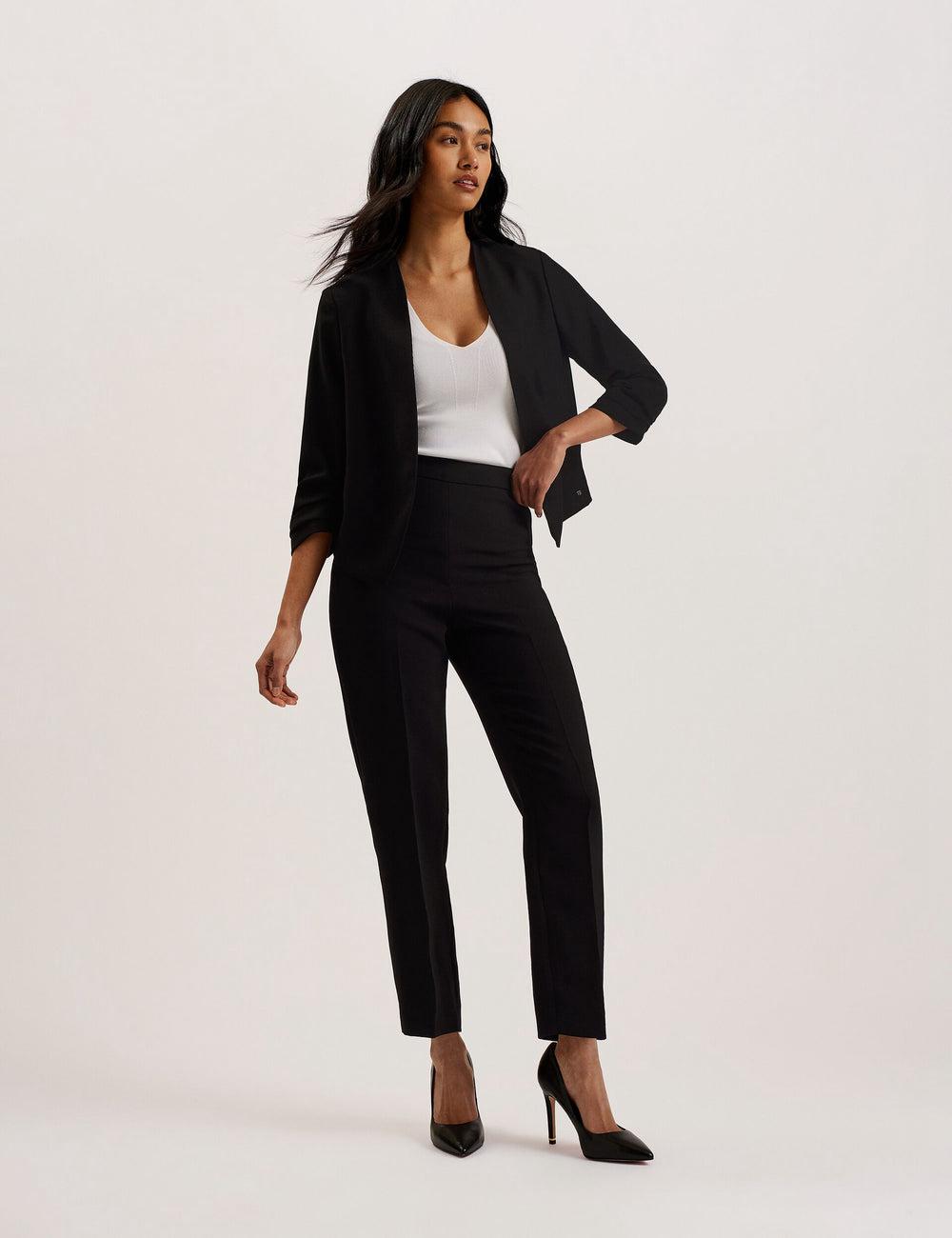 Ted Baker POPSY - 3/4 Sleeve Crop ブレイザーズ レディース 黒 | Japan  KHRJ-54983