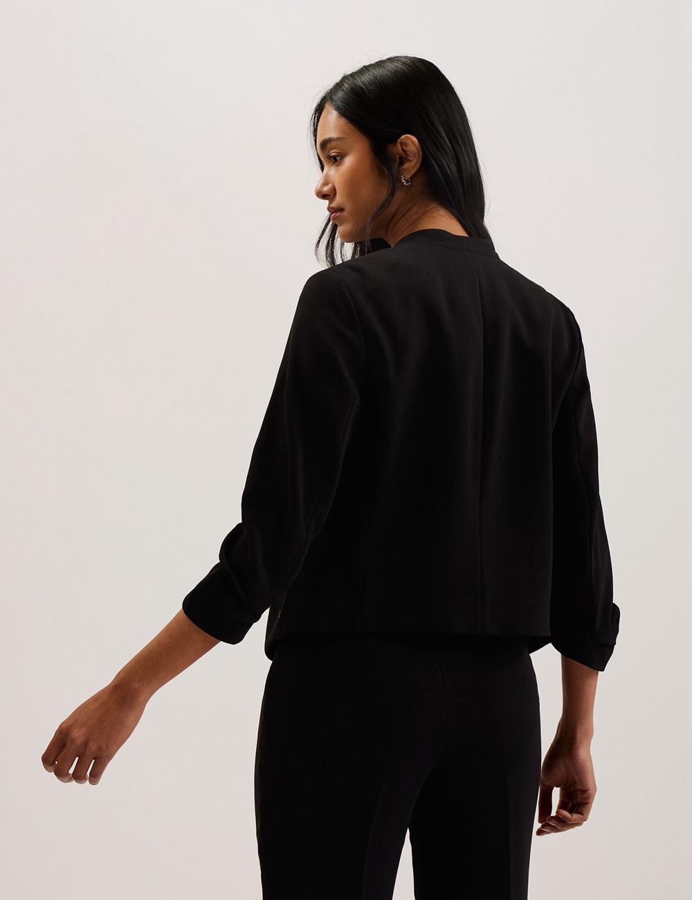 Ted Baker POPSY - 3/4 Sleeve Crop ブレイザーズ レディース 黒 | Japan  KHRJ-54983