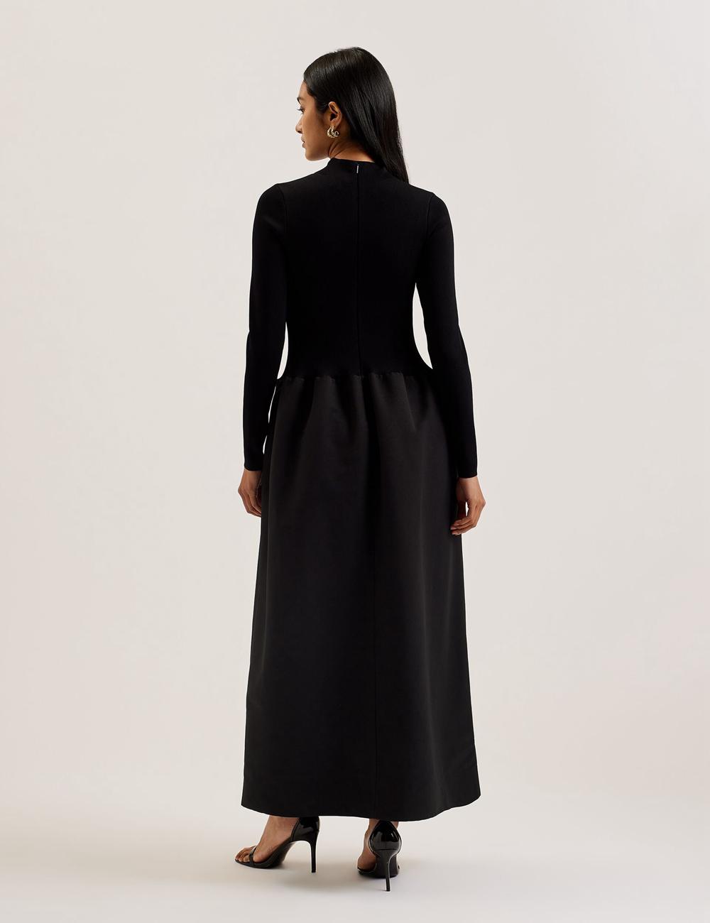Ted Baker PYLIA - Structured With Knitted Bodice マキシドレス レディース 黒 | Japan  SULH-35861