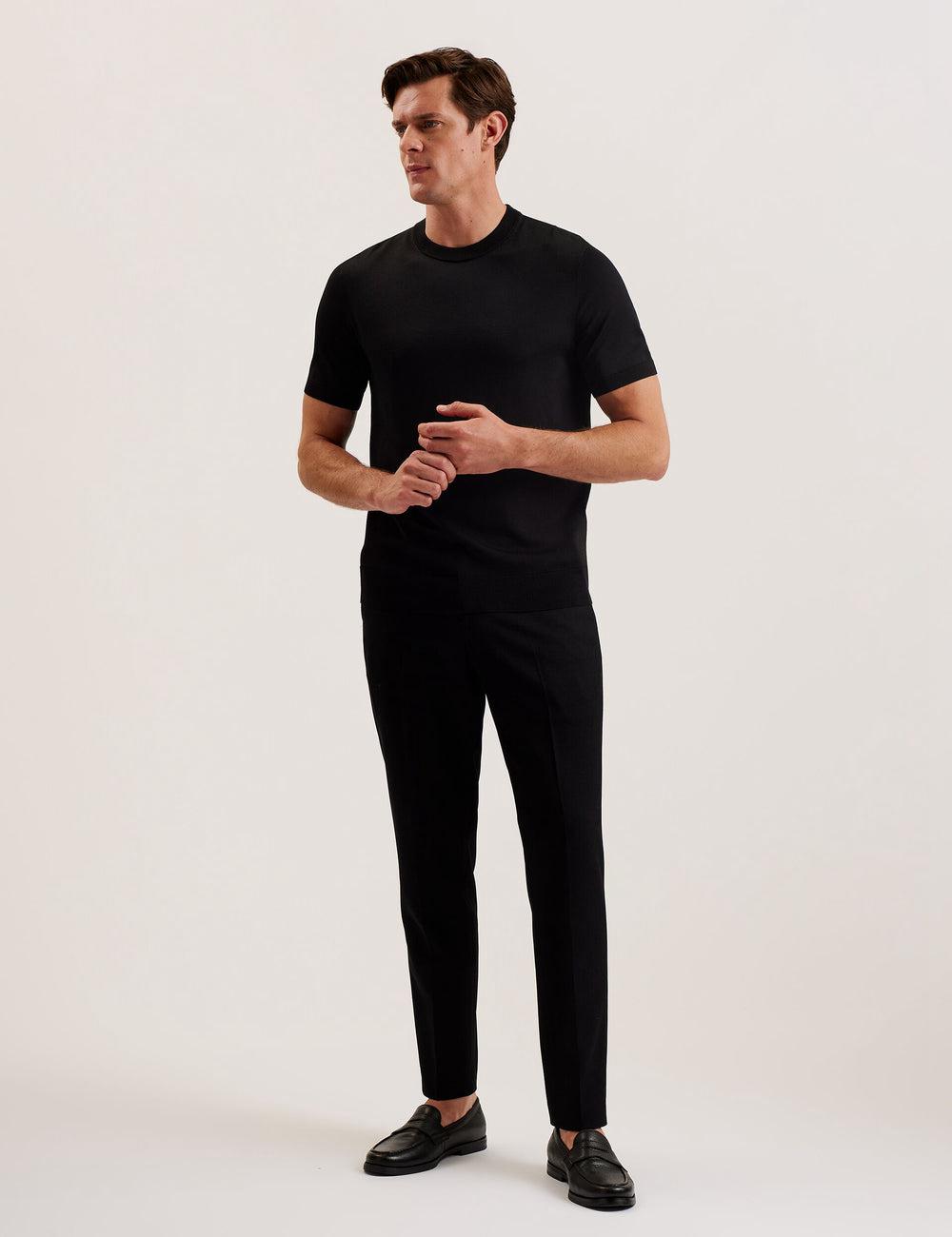 Ted Baker REYON - Rayon Crew Neck Short Sleeve Tシャツ メンズ 黒 | Japan  KZPT-92074