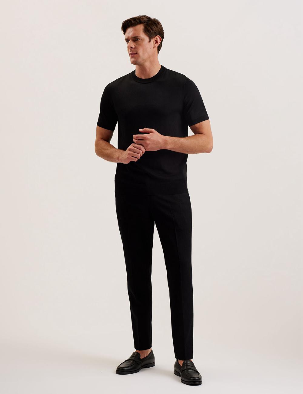 Ted Baker REYON - Rayon Crew Neck Short Sleeve Tシャツ メンズ 黒 | Japan  KZPT-92074