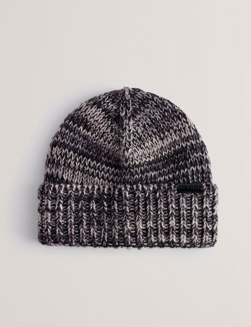 Ted Baker RICHIIS - Marl Knit Turn Up Beanie ハット メンズ グレー | Japan  KLFV-78650