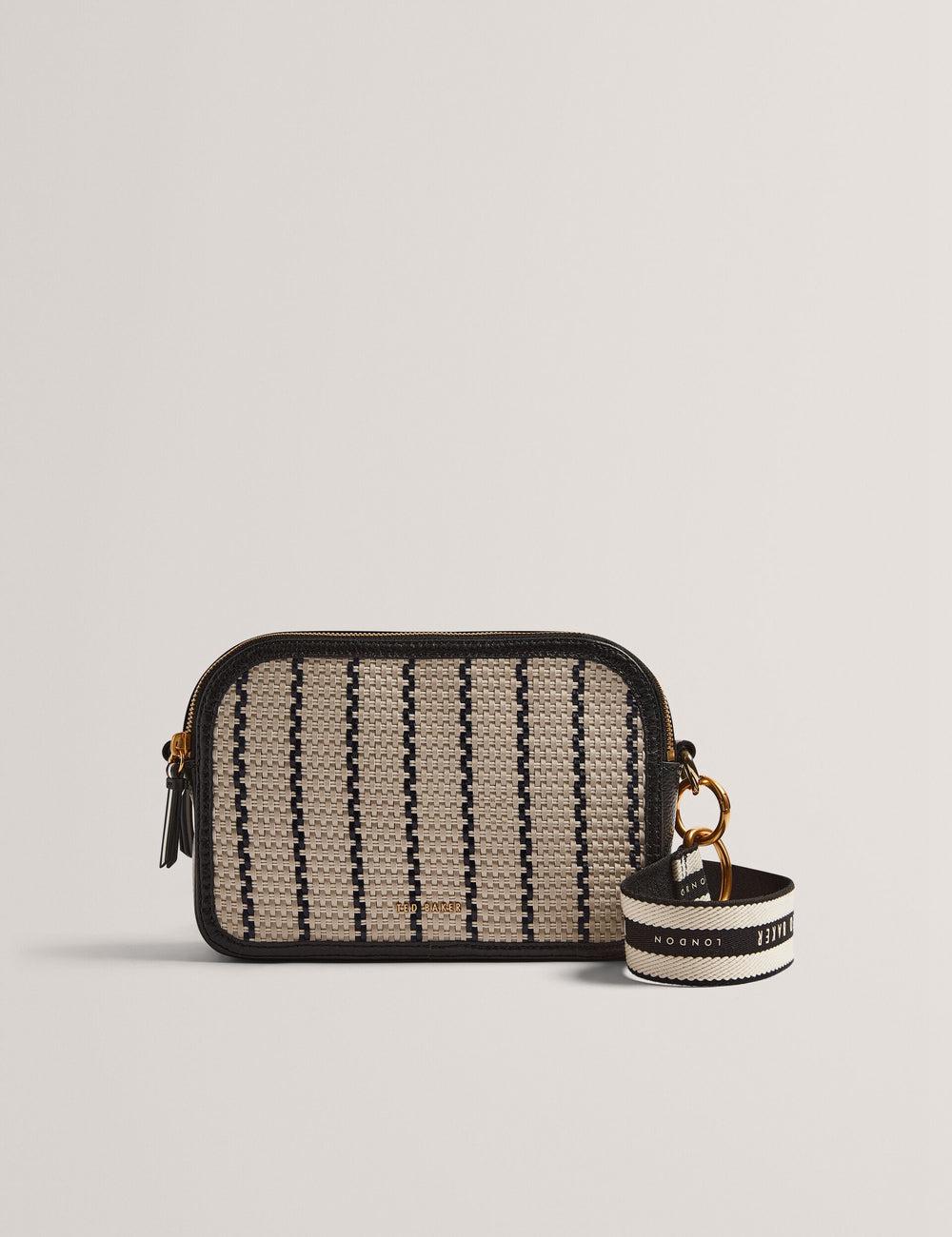 Ted Baker RIVEA - Woven Panel Faux Leather Camera カメラバッグ レディース ネイビー | Japan  GWBE-69128