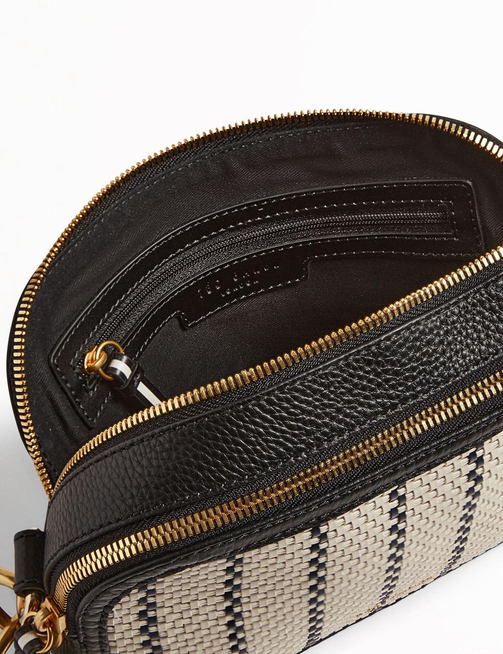 Ted Baker RIVEA - Woven Panel Faux Leather Camera カメラバッグ レディース ネイビー | Japan  GWBE-69128
