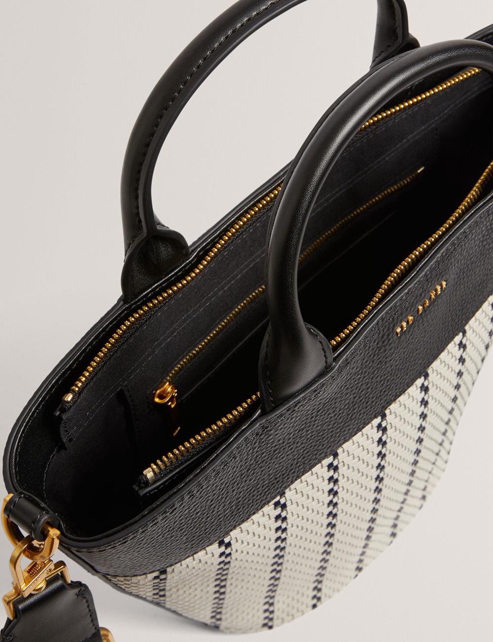 Ted Baker RIVERI - Woven Leather Trim Bucket With Webbing Strap トートバッグ レディース ネイビー | Japan  QGLX-07482