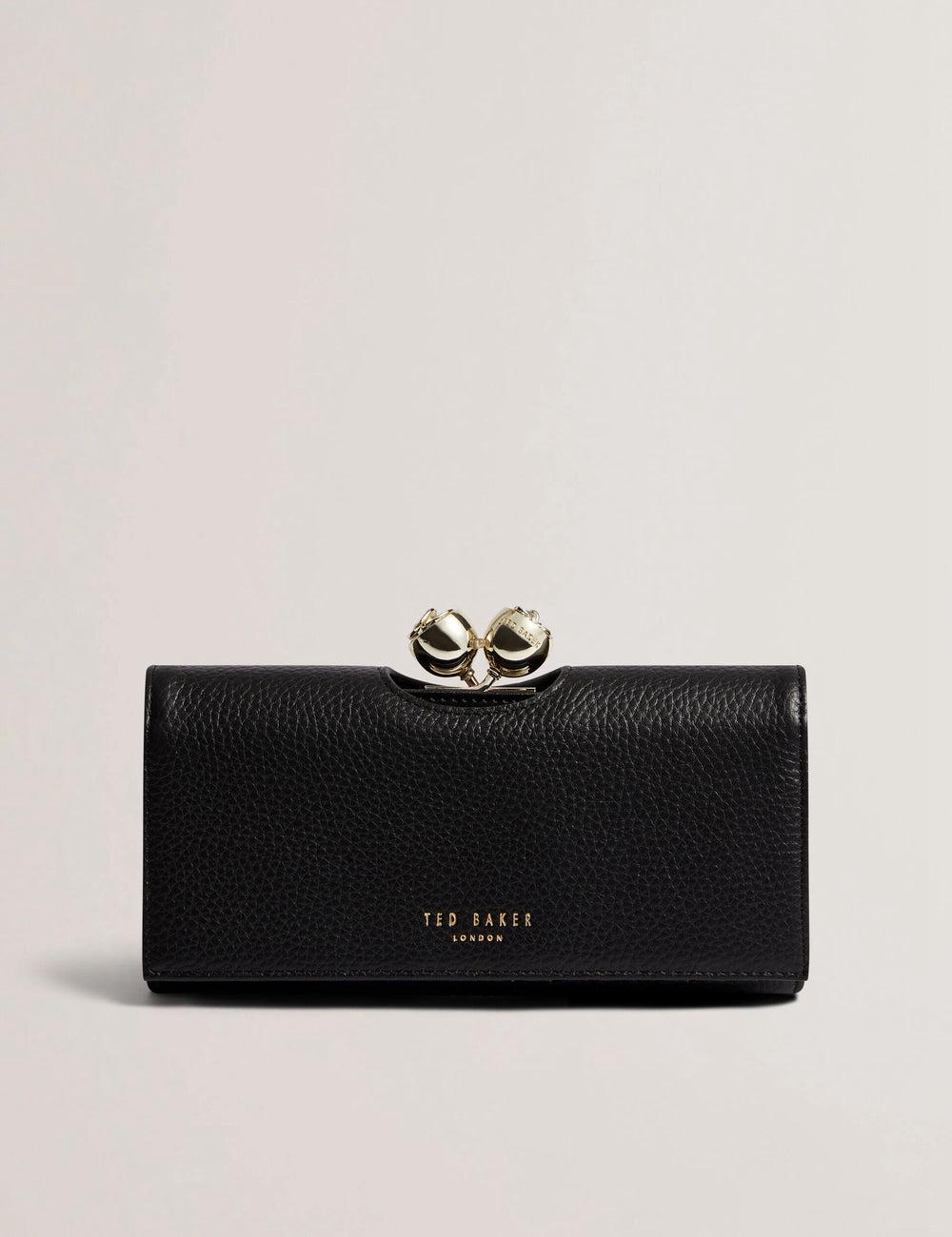 Ted Baker ROOSALI - Rose Clasp Large Bifold Leather 財布 レディース 黒 | Japan  QTRZ-29567