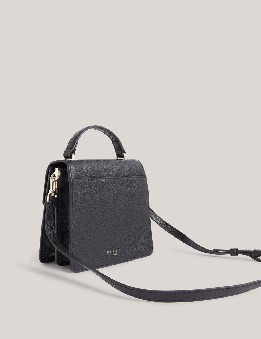 Ted Baker ROSELII - Small Top Handle Bar Detail Leather クロスボディバッグ レディース 黒 | Japan  OBQC-78692