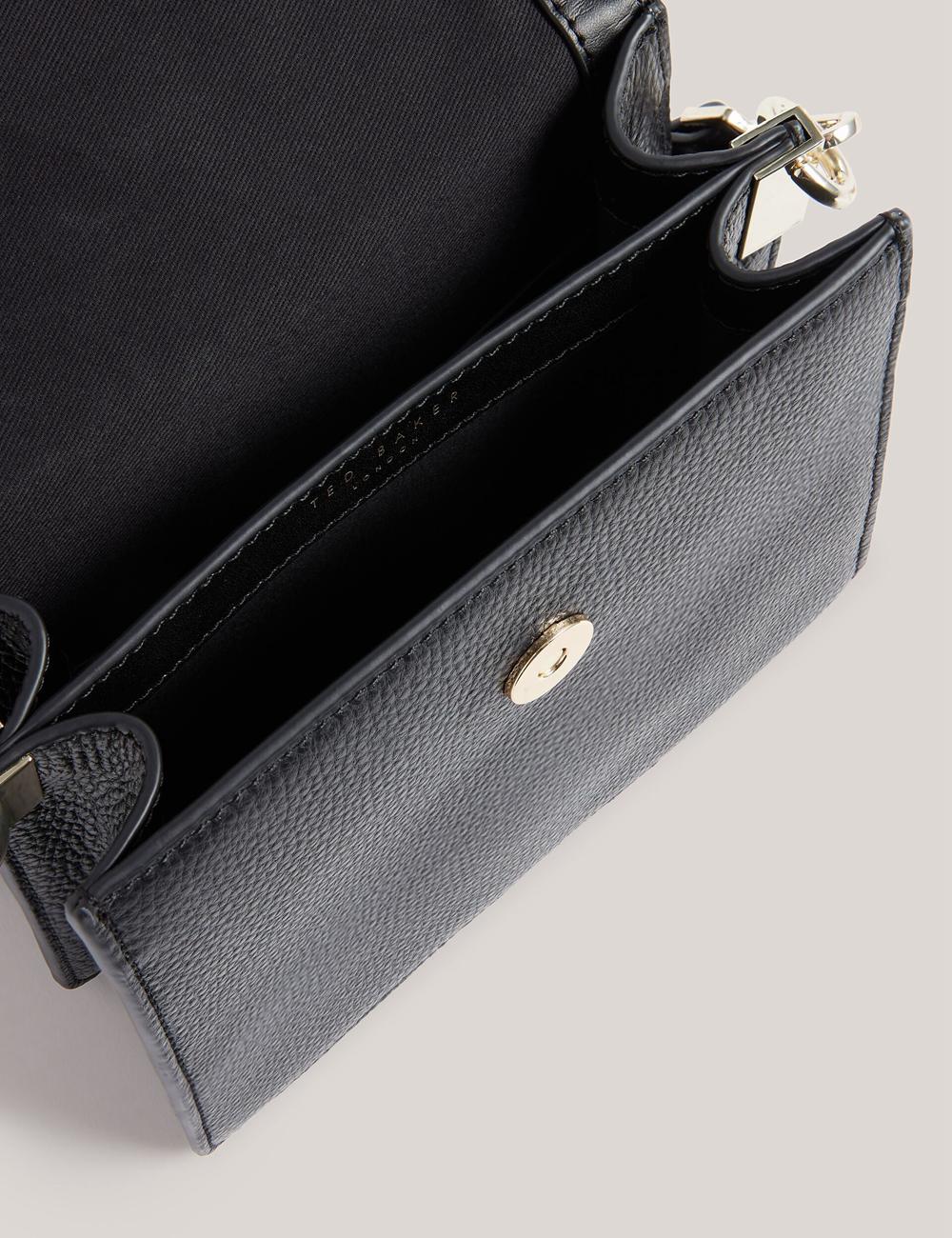 Ted Baker ROSELII - Small Top Handle Bar Detail Leather クロスボディバッグ レディース 黒 | Japan  OBQC-78692